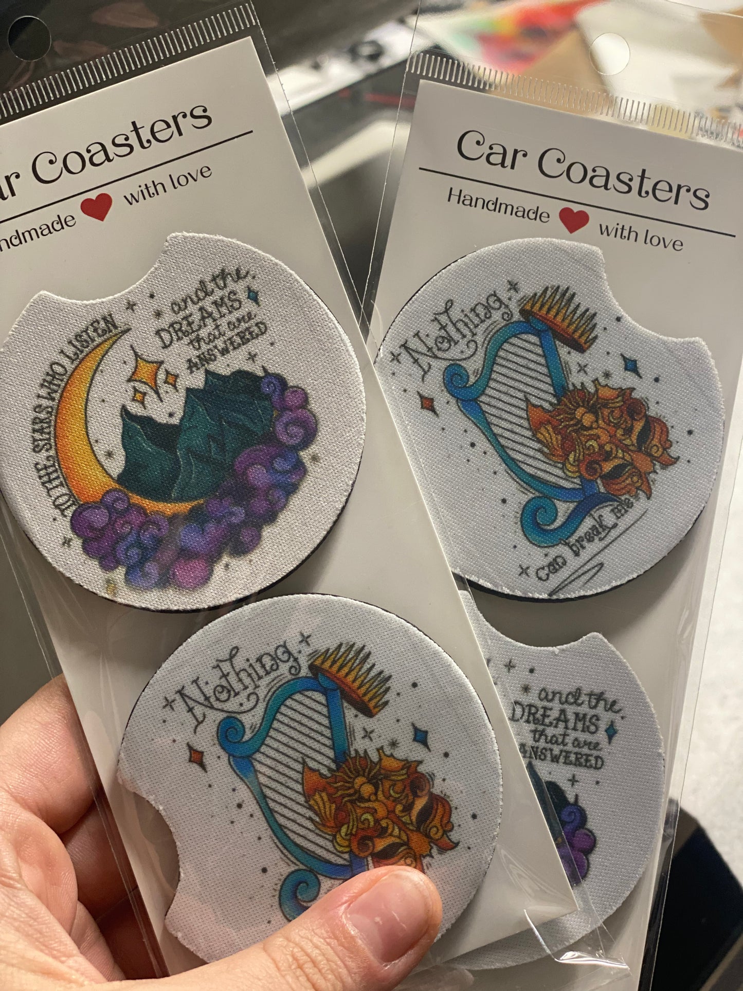 Inspired ACOTAR Car Coasters (set of 2)