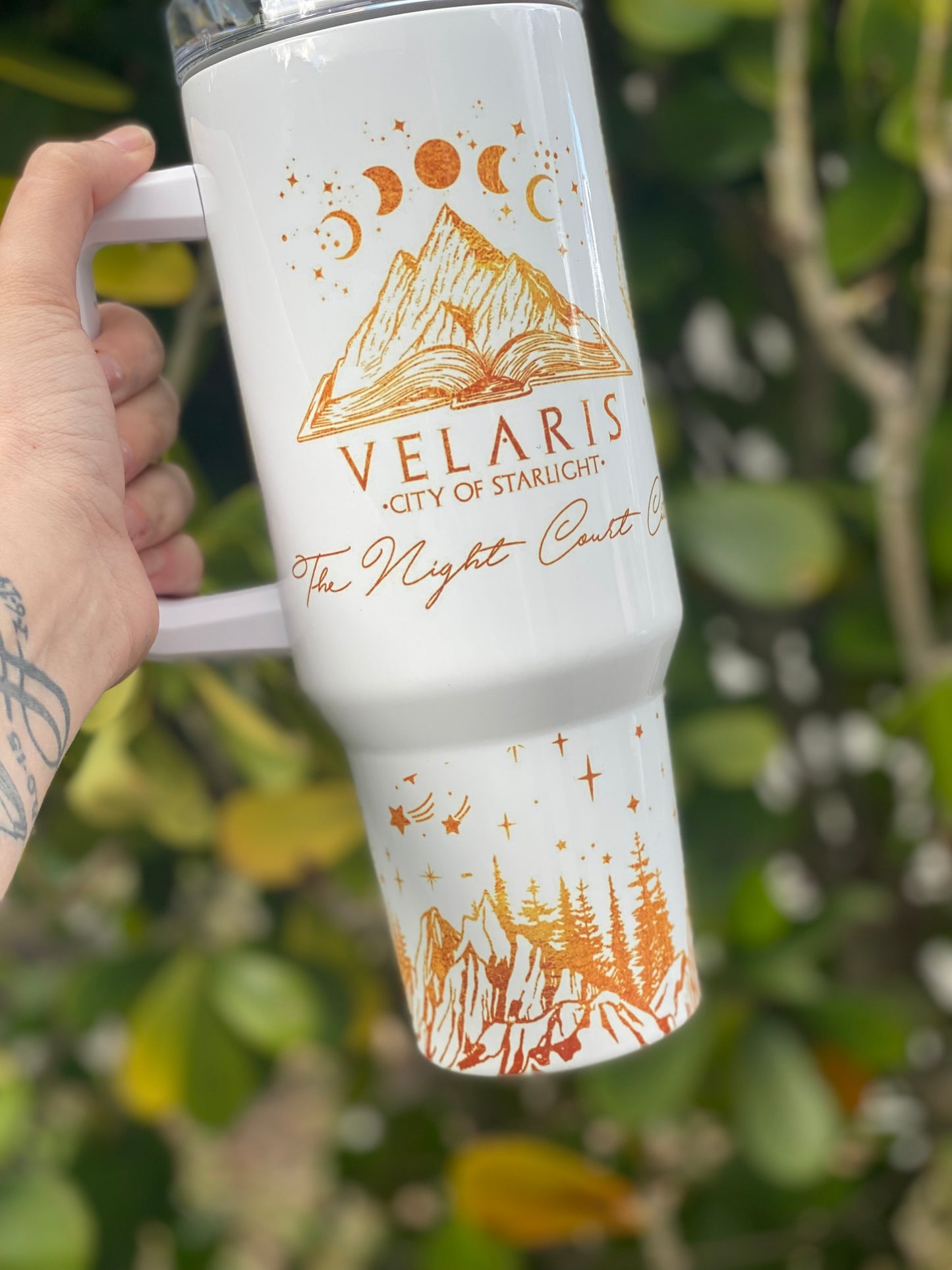 40oz “Velaris Night Court” Officially Licensed quencher handled tumbler